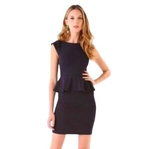 Alice + Olivia black peplum mini dress